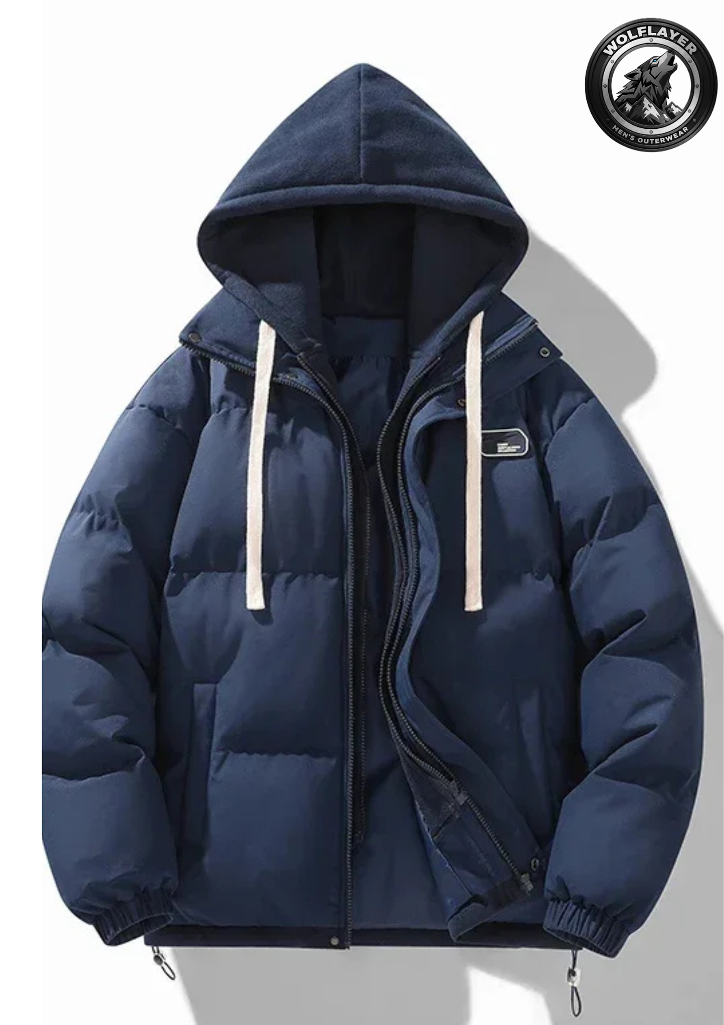 New Men’s Korean Trendy 2-Piece Hooded Puffer Jacket
