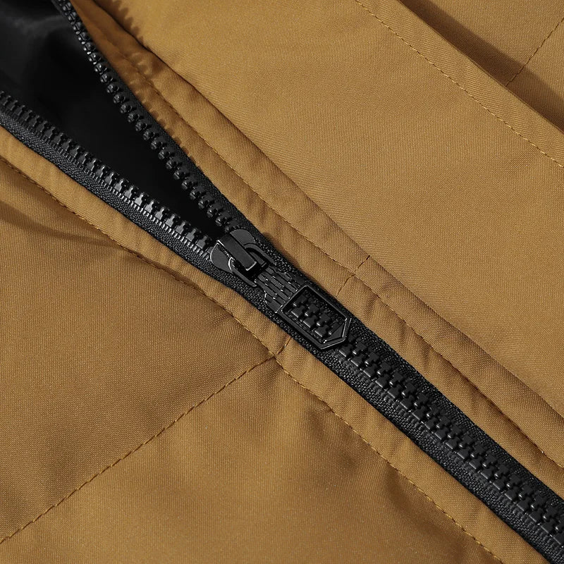 Men’s Winter Waterproof Puffer Jacket – Hooded Windbreaker Parka