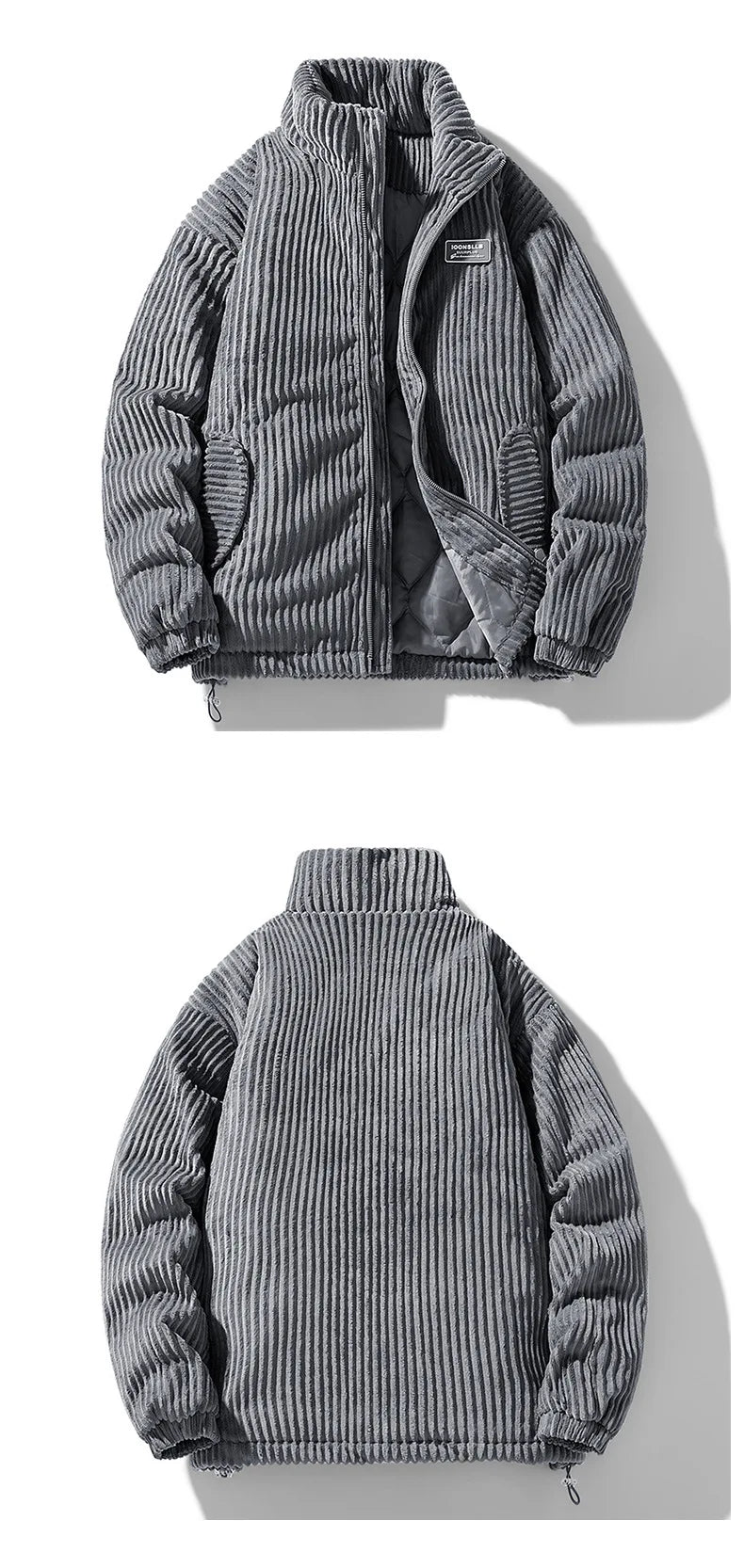 Unisex Thick Warm Winter Jacket – Trendy Collar Workwear Coat